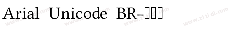 Arial Unicode BR字体转换